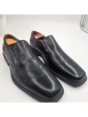 Johnston & Murphy Men's Black Leather Slip-On Loafers 9M Dress Shoes Canada